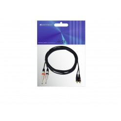 OMNITRONIC Adaptercable 2xJack/2xRCA 3m bk